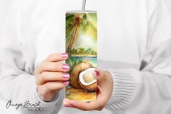 Beach Tumbler Wrap Vacation Sublimation Design