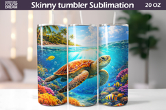 Sea Turtle Ocean Tumbler | Tropical Reef Sublimation Product Image 1
