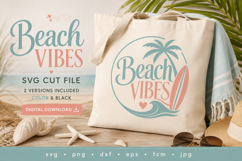 Beach Vibes SVG Cut File, Summer Beach SVG, Product Image 2