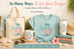 Beach Vibes SVG Cut File, Summer Beach SVG, Product Image 3