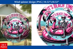 Funny Summer Wind spinner, Skeleton Beach Wind spinner PNG Product Image 1