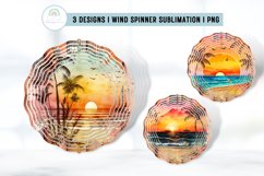 Beach Wind Spinner Sublimation Design PNG Product Image 1