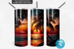Palm Trees,20oz Skinny Tumbler,20oz Sublimation,Skinny Tumbler,Tumbler Sublimation,20oz Tumbler Wrap,Skinny Tumbler Wrap,Sublimation Design,Skinny Tumbler 20oz,Digital Download PNG,Summer Sublimation,Sunset Sublimation,Sunset On The Beach,Sunset 20oz
