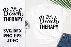 Beach therapy SVG. Funny summer quote shirt design Product Image 1