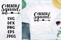 Beach squad SVG. Funny summer saying shirt design Product Image 1