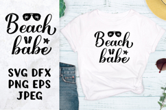 Beach babe SVG. Funny summer quote shirt design Product Image 1