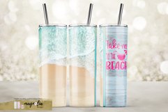 take me to the beach seamless tumbler sublimation design Product Image 1
