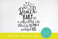 Beach Baby A Salty Little Cutie With Sandy Toes Ocean SVG Product Image 1