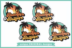 Beaches and Besties PNG, Girls Trip Distressed Sublimation Product Image 4
