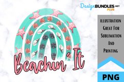Sublimation - Beach - Beachin' It - PNG - Design Product Image 1