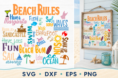 Beach Porch sign, Beach house Rules Cut File svg Product Image 1