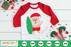 Beach Santa SVG | Christmas in July SVG Product Image 1