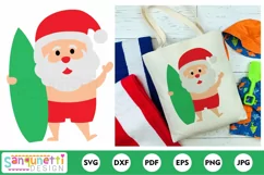 Beach Santa SVG | Christmas in July SVG Product Image 2
