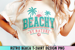 Retro Beach T Shirt Design, Distressed Coastal Sublimation. Product Image 1