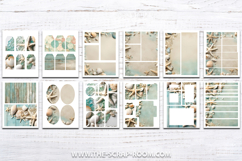 Printable Junk Journal Kit Shabby Beach digital paper Product Image 2