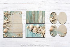 Printable Junk Journal Kit Shabby Beach digital paper Product Image 4