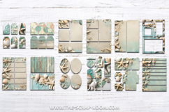 Printable Junk Journal Kit Shabby Beach digital paper Product Image 8