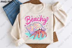 Beachy PNG Hermit Crab Shirt Design Product Image 3