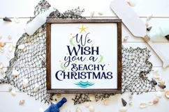 Coastal Christmas SVG - We Wish You A Beachy Christmas Product Image 3