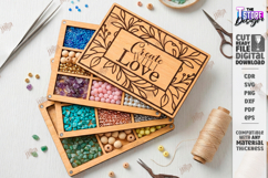 Bead Organizer Box Laser Cut |Storage Box| Create with Love Product Image 1