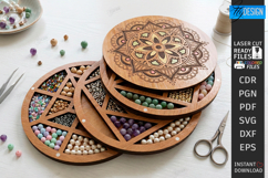 Bead Organizer Box Laser Cut | Bead Storage Box | Mandala Product Image 1