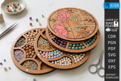 Bead Organizer Box Laser Cut | Bead Storage Box | Mandala Product Image 8