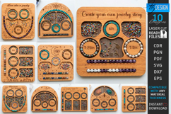 Bead Trays &amp; Bracelet Boards Laser Bundle. DIY Jewelry Tool Product Image 1