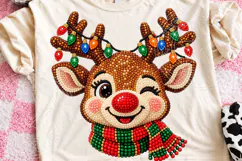 Beaded Christmas Reindeer PNG Product Image 1