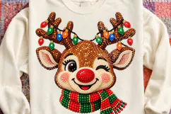 Beaded Christmas Reindeer PNG Product Image 4
