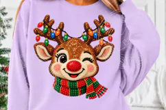 Beaded Christmas Reindeer PNG Product Image 5