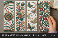 Beaded embroidery printable sublimation bookmark design Product Image 1