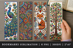 Beaded embroidery printable sublimation bookmark design Product Image 1