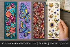 Beaded embroidery printable sublimation bookmark design Product Image 1