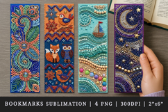Beaded embroidery printable sublimation bookmark design Product Image 1