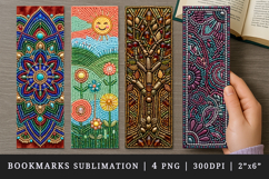Beaded embroidery printable sublimation bookmark design Product Image 1