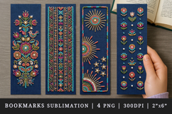 Beaded embroidery printable sublimation bookmark design Product Image 1
