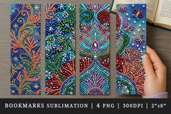 Beaded embroidery printable sublimation bookmark design Product Image 1