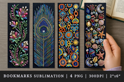 Beaded embroidery printable sublimation bookmark design Product Image 1