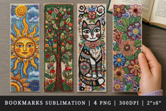 Beaded embroidery printable sublimation bookmark design Product Image 1