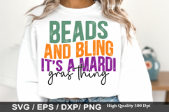 Beads and Bling It's a Mardi Gras - Mardi Gras SVG Design Product Image 1