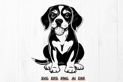 Beagle Dog with Ball SVG PNG Clipart for Cricut Sublimation Product Image 1