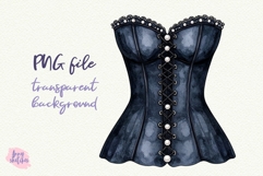 3 Leather Corset PNG Gothic Smut Dark Romance Clipart Product Image 2