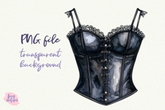 3 Leather Corset PNG Gothic Smut Dark Romance Clipart Product Image 3