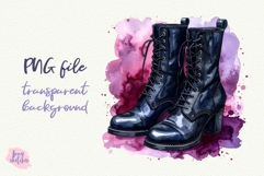 3 Leather Boots PNG Gothic Smut Dark Romance Clipart Product Image 2