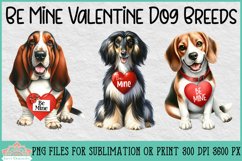 Be Mine Valentine Dog Breeds | Sublimation Clipart Product Image 1