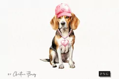 Valentine Beagle Dog PNG | Valentine's Day Clipart Product Image 1