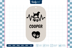 Heartbeat Dog Tag Keychain Product Image 3