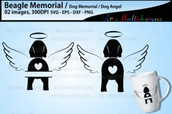 Dog Memorial svg / Beagle dog memorial svg Product Image 1