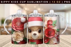 Bear Kids Tumbler Sublimation Wrap 12 Oz Product Image 1
