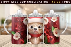 3D Bear Sippy Cup Sublimation Wrap 12 Oz Product Image 1